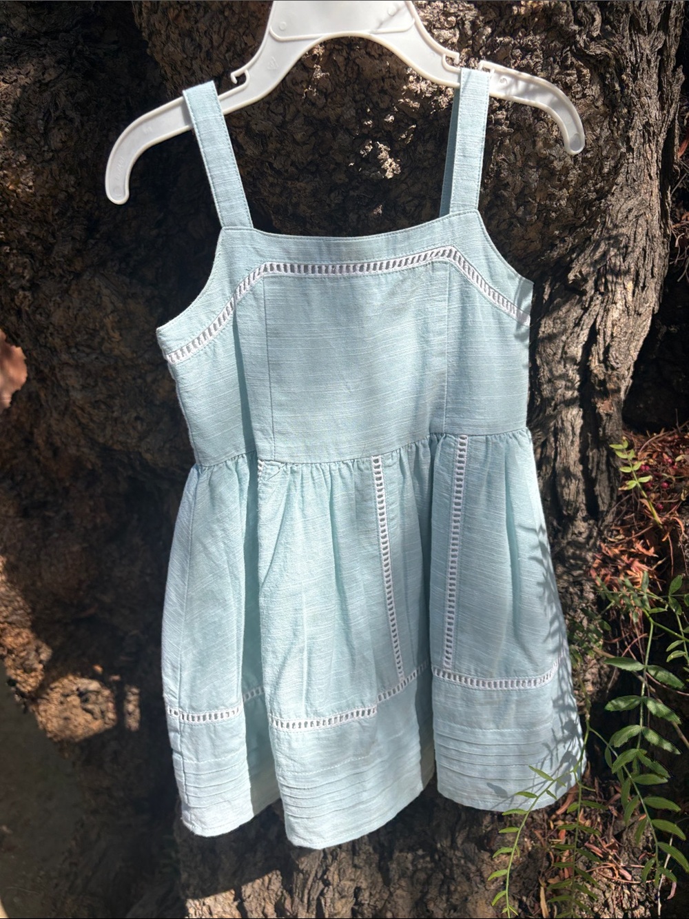 Janie and Jack Light Blue Eyelet Sundress